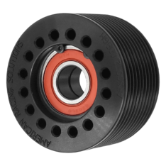 72 MM x 10 Rib Grooved Billet Idler Pulley - Double Bearing