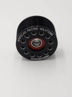 80MM x 10 Rib Grooved Double Bearing Pulley